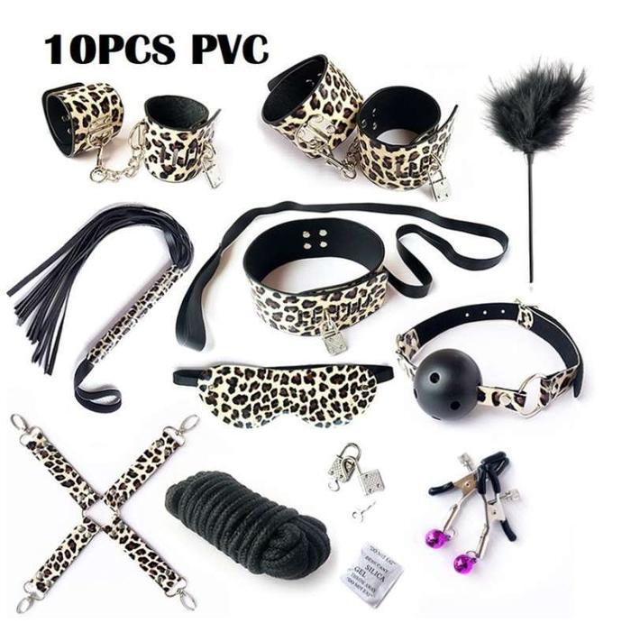 BORGOL CINTA BULU LINGERIE HANDCUFF TALI IKAT BONDAGE SET BDSM LEOPARD