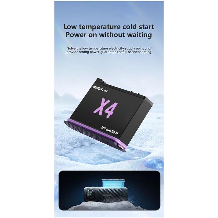 Baterai Kamera Insta360 X4 Replacement Battery Pack 2500mAh - JH-X4