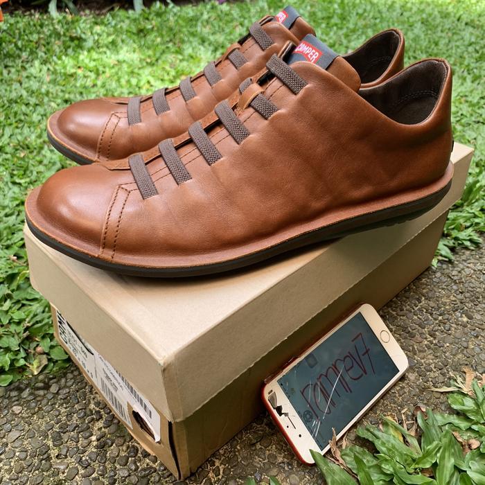NEW CAMPER BEETLE 18751-049 LIGHTWEIGHT SNEAKERS BROWN LEATHER ORIGINAL