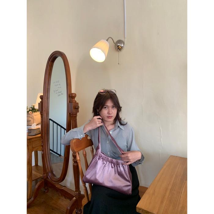 Ready Stok Laya Bag Violet Beludru Velvet Premium Magnet Store.Id