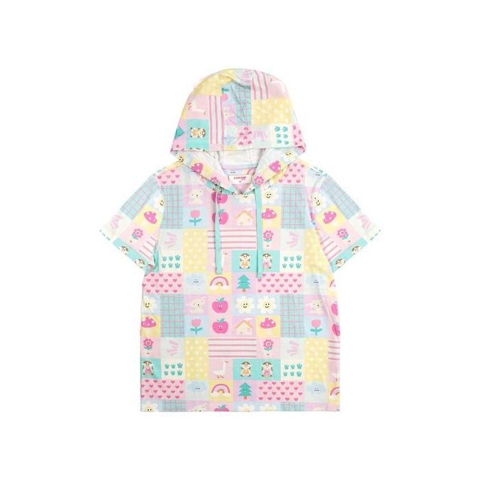 3Second Kids Girl's Hoodie T-Shirt Short Sleeve Regular Fit Cotton Full Print Lyra  Z05022622FR