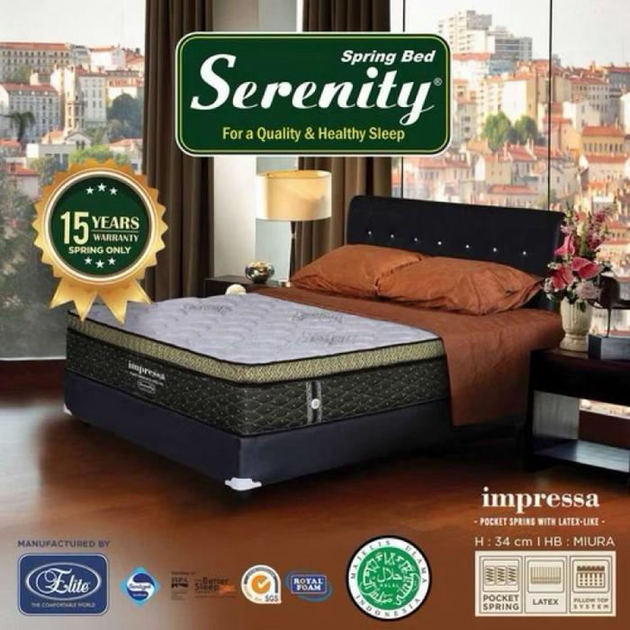 NEW PRODUK SPRINGBED ELITE SERENITY POCKETED LATEX | UKURAN 160/180x200