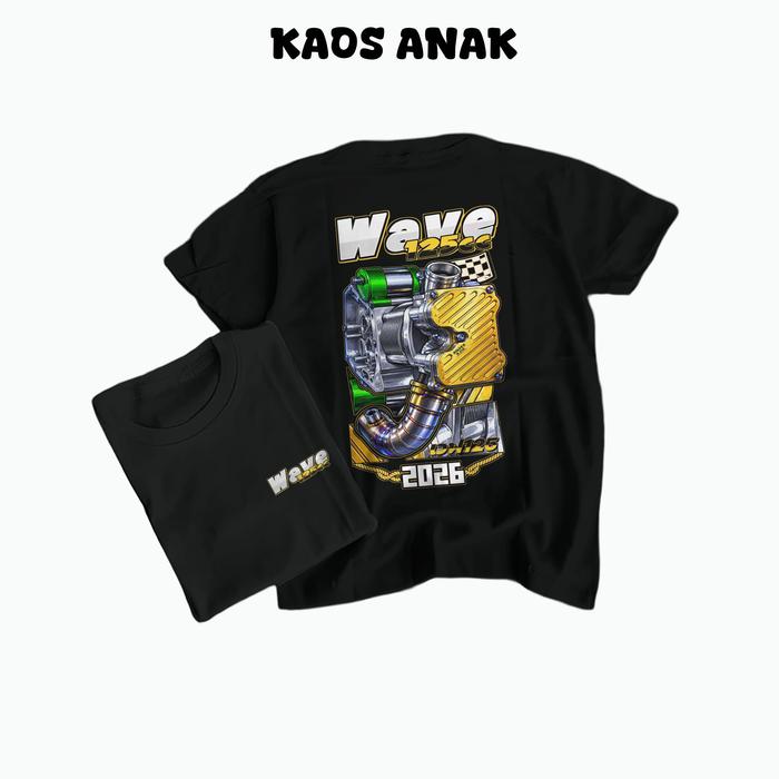 KAOS ANAK - KAOS WAVE 125CC TERBARU BAJU WAVE 125CC RACING BAHAN LEMBUT UNISEX