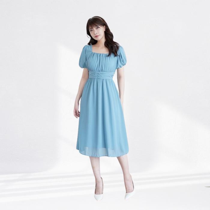 Ivelle Dress Furano Premium Elegan I Melavin - Gaun Wanita Cantik dengan Desain Elegan dan Warna Bir