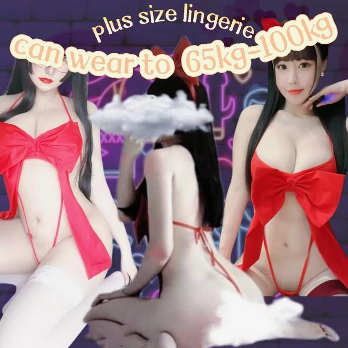 lingerie jumbo sexy sleepwear red cosplay sexy can wear to 100kg lingering wanita bigsize