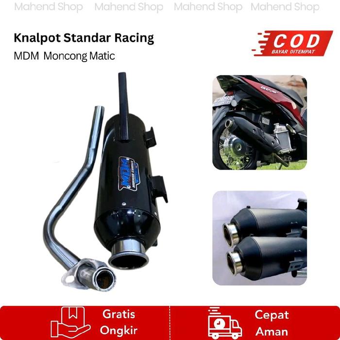 Knalpot Racing SIJIRO Full koating Merek MDM untuk semua motor metic beat pgm fi beat fi beat karbu 