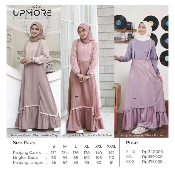 GAMIS UPMORE NURRYNA CANTIK//BUSANA MUSLIM UPMORE MUTIF