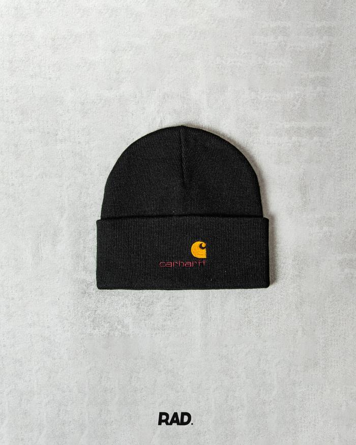 Carhartt WIP American Script Beanie Black Original