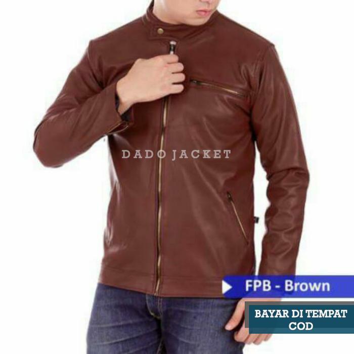 Terlaris Jaket Pria Kasual Semi Kulit Sintetis Viena Grade A Premium Synthetic Leather Original Eleg