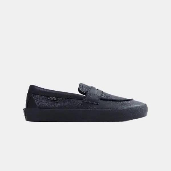 VANS SLIP-ON LOAFER SKATE BLACK LEATHER ORIGINAL