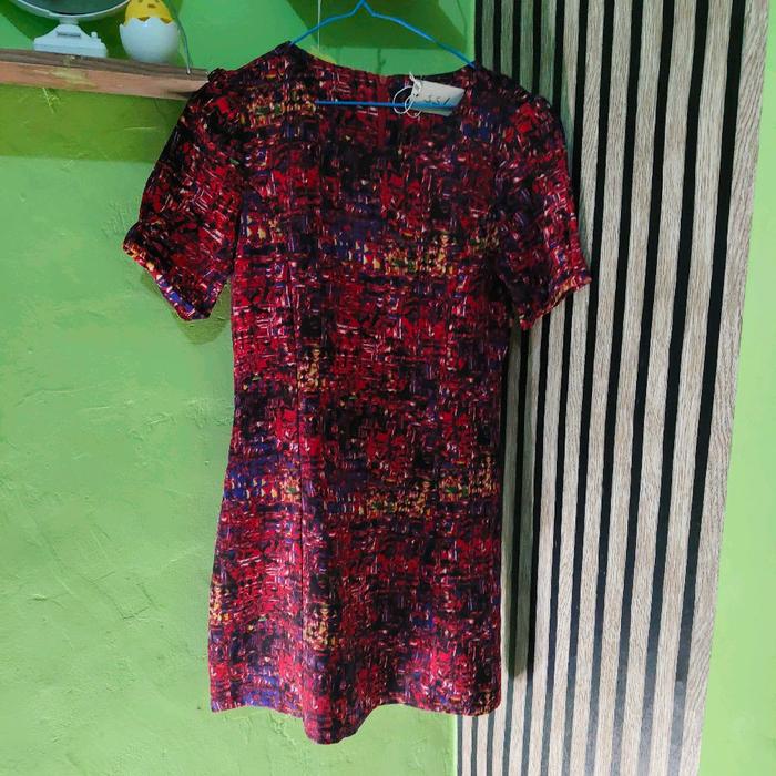 dres cantik dres sifon mini dres katun bunga bunga Wanita Santai Motif