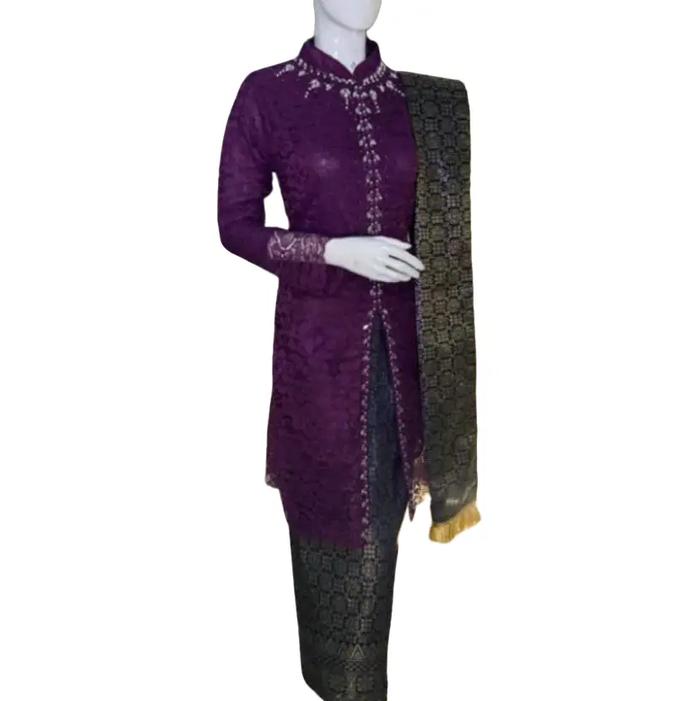 COD kebaya brukat payet danilla (( khusus satu set free hijab)) kebaya ibu besan / kebaya tunik  tra