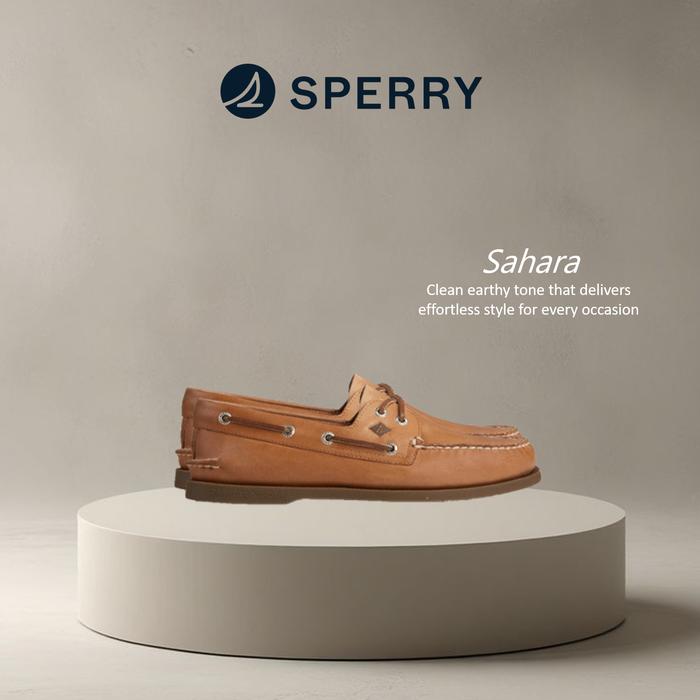 Sperry Top-Sider Sahara Original - Sepatu Casual Pria Kulit Asli Anti Selip