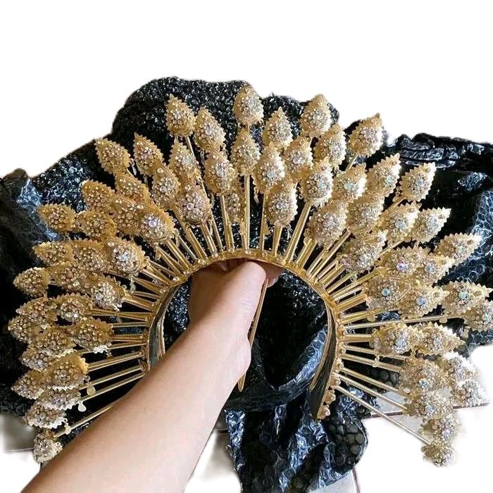 HAFIZAH Bando Susun Melayu Sunting Bugis Runcing 65 Tusuk Desain Elegan Bahan Tebal Batu Cantik Coco