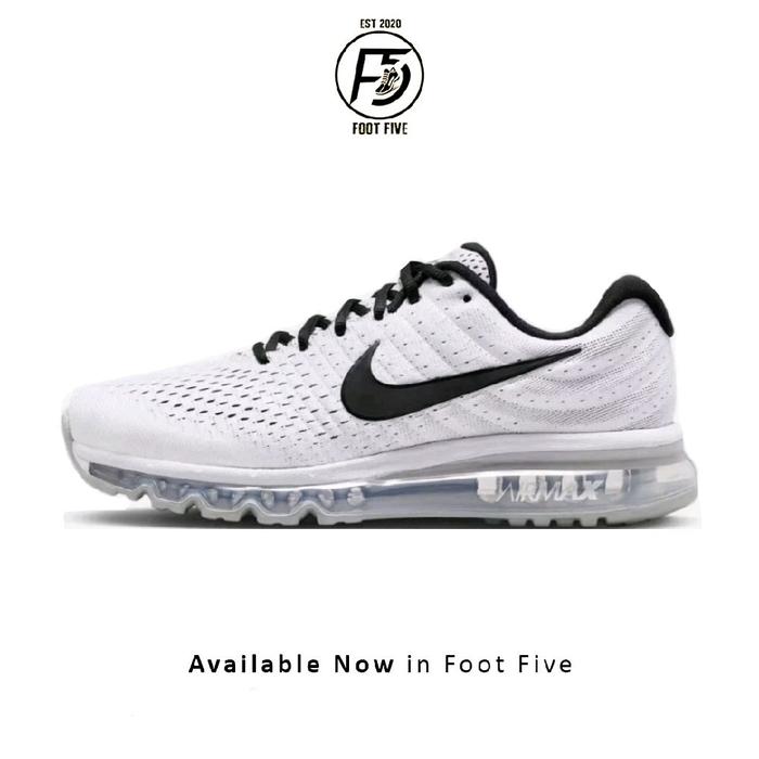 Sepatu Sneakers Pria Nike Air Max 2017 White Black Original BNIB