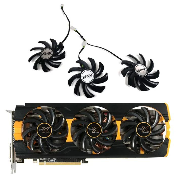 DIY FDC10H12S9-C 85MM 4PIN DC 12V 0.35A R9 290X Sapphire GPU Cooling Fan R9 290X 290 280 Vapor-X OC