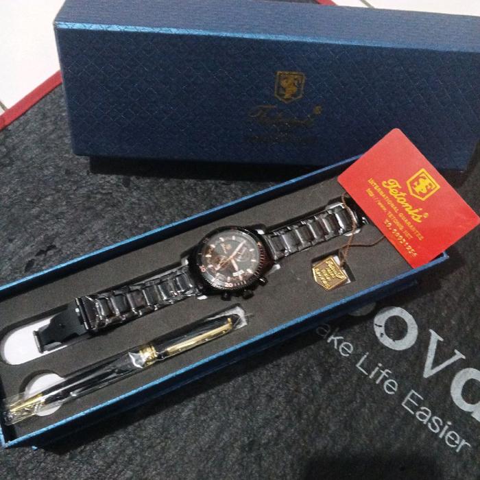 Jam tangan pria merk Tetonis made in Japan Water Resistant Watches