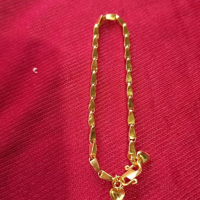 Gelang Padi sepuh emas perak murni asli