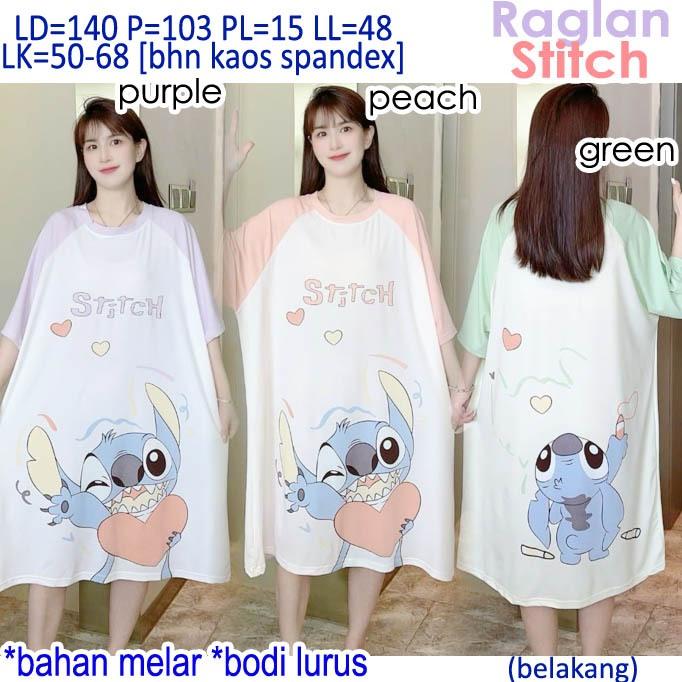 DASTER JUMBO IMPOR, LD 140, RAGLAN, KAOS DRESS, KUROMI, MELODY, DINO, KIRBY, XXXL
