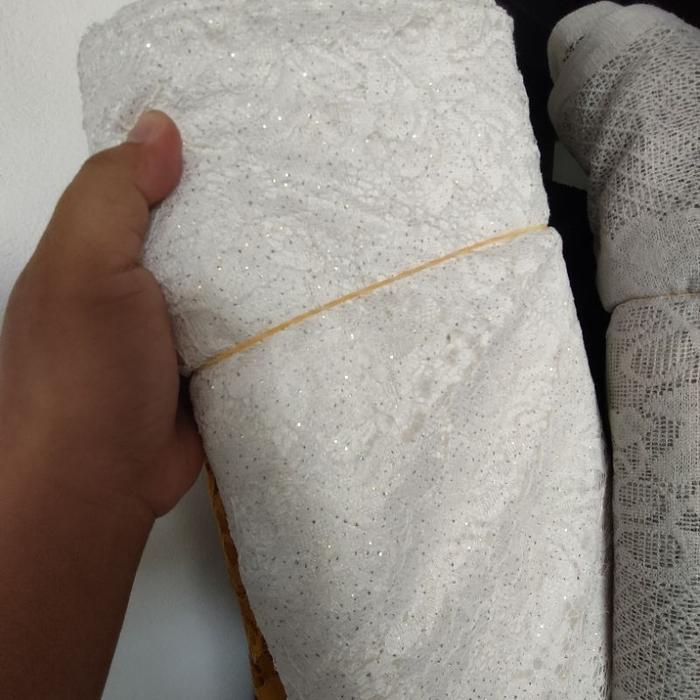 Bahan Brukat Meteran Kain Brukat Meteran BROKAT LACE Halus / Bahan Brukat / Bahan Kebaya