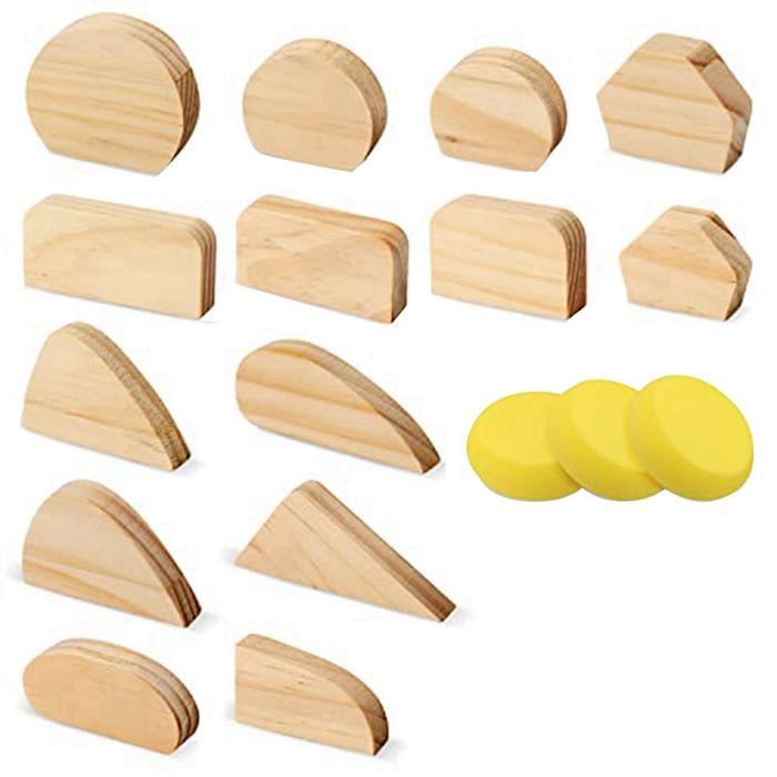 Pottery Mug Handle Forms Pottery Tool Kit With 3Pcs Round Sponges