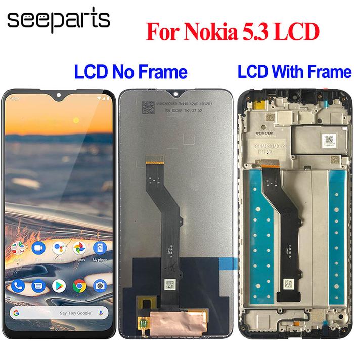 Tested Well 6.55" Display For Nokia 5.3 LCD TA-1234 Display Touch