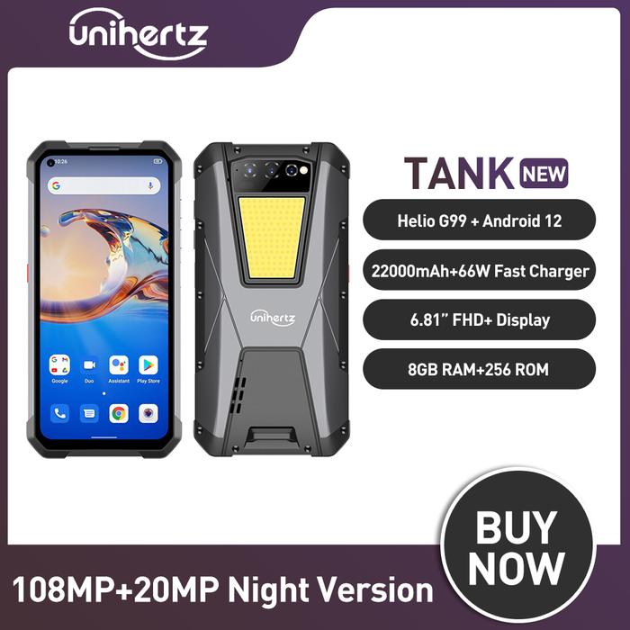 Unihertz TANK Larger Battery Rugged Smartphone 8GB 256GB 22000mAh