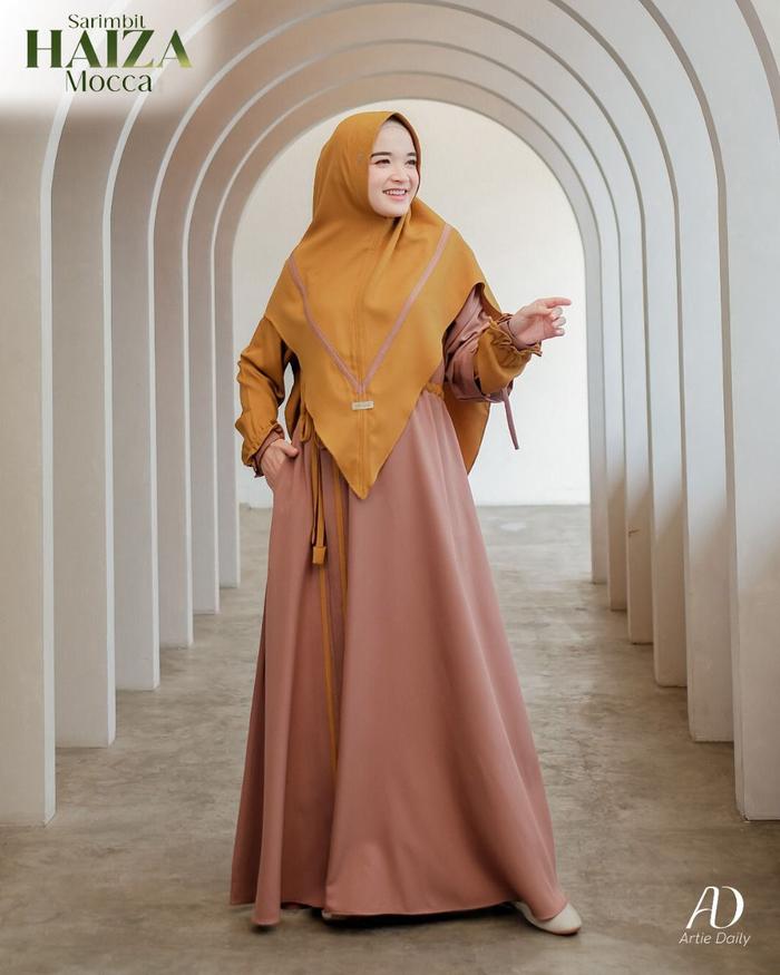 Haiza Gamis Dewasa set Khimar dan Pashmina by Artie Daily