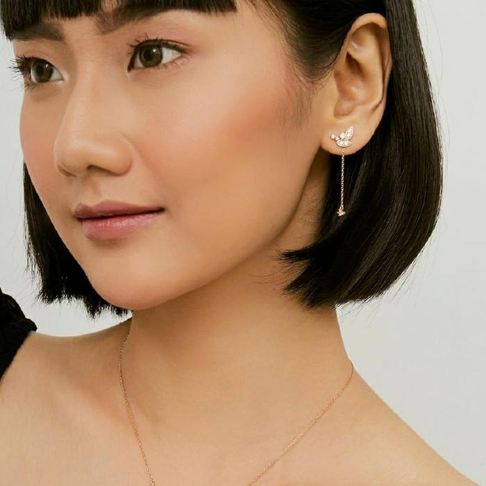GIWANG ANTING TUSUK PANJANG SANDRA DEWI JASMINE BUNGA 2 MODEL PAKE