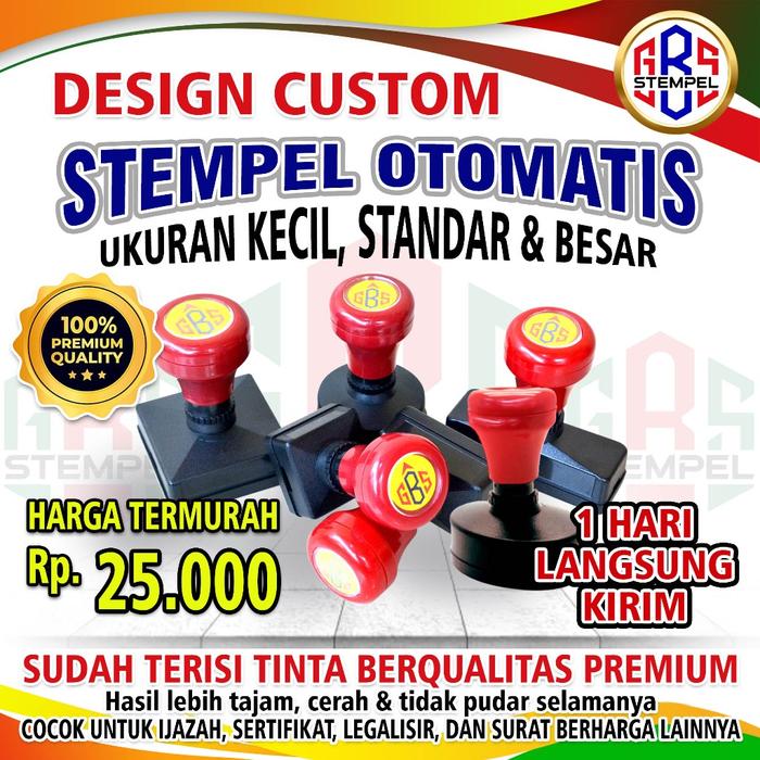 Stempel Custom, Stempel Warna, Stempel Persegi, Bulat, Oval, Kotak, Stempel Perusahaan, Sekolah, Cap