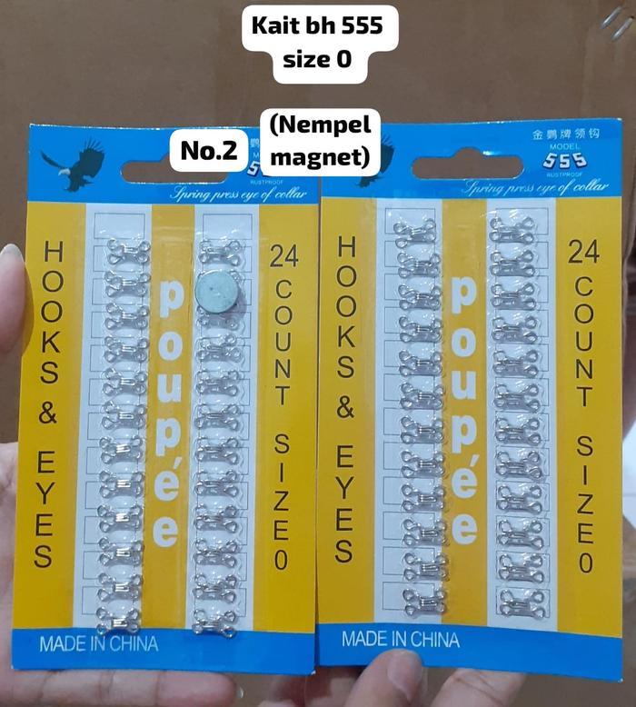 PREMIUM Kancing Kait BH 555 / Kait Bra / Kait Baju Rok Celana / Hooks & Eyes