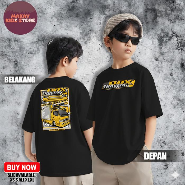 Kaos Anak Motif TRUK BOX - Kaos Anak Keren Kekinian untuk usia 1-12 Tahun Laki-laki dan perempuan - 