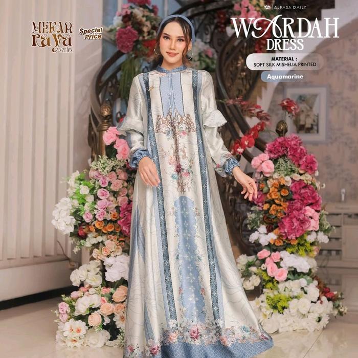 WARDAH DRESS BY ALFASA DAILY || gamis motif || gamis premium || gamis alfasa