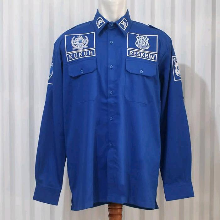 Kemeja Reskrim Polres Original Pria Wanita Custom New