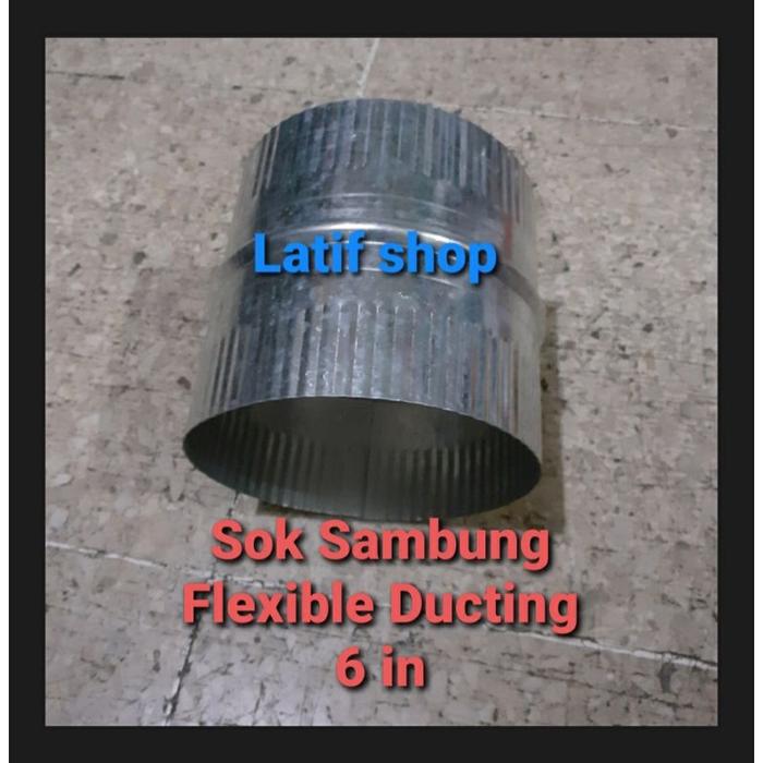 Sok flexible ducting 6 in /konektor sambungam pipa exhaust flexibel cerobong 6 in