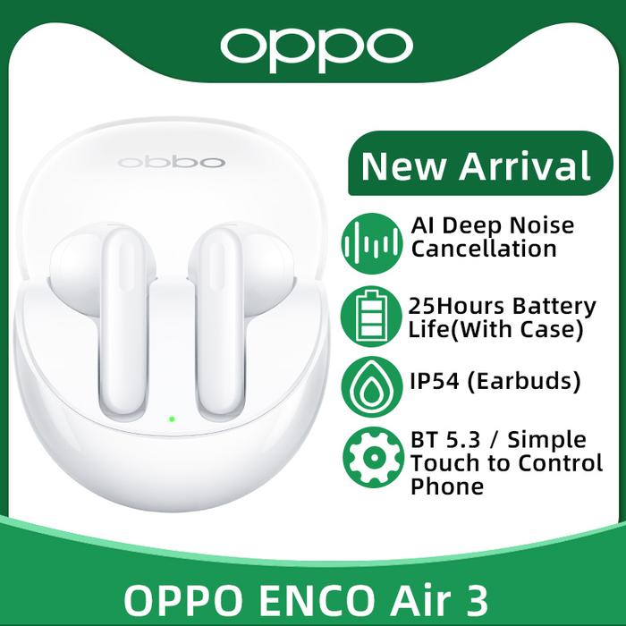 OPPO ENCO Air 3 TWS Earphone Wireless Bluetooth Earbuds AI Noise