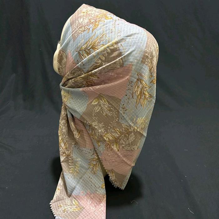 hijab segi4 imah scarf premium  size 110x110cm tepi di lasercut rapih berbahan waffle bertextur kota