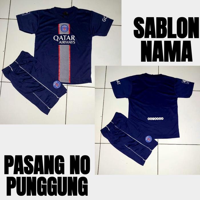 setelan baju bola psg anak/jersey psg anak usia 1-12thn