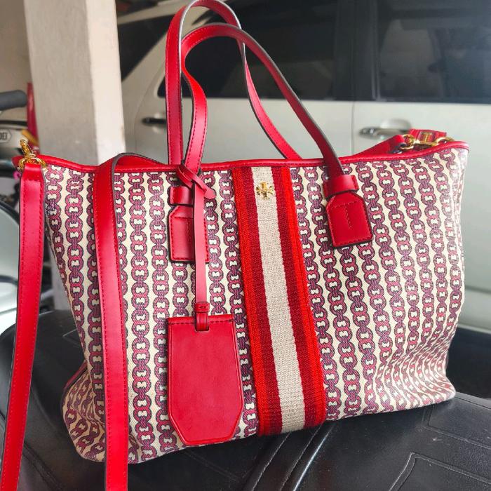 Tory Burch Gemini RED Small ToteBag