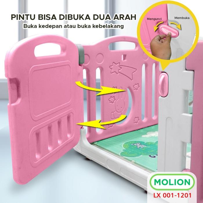 MOLION Pagar Anak Pagar Bayi Pagar Mainan Set Pagar Playpen Bayi Prosotan Kuda Kudaan Baby Fence 001