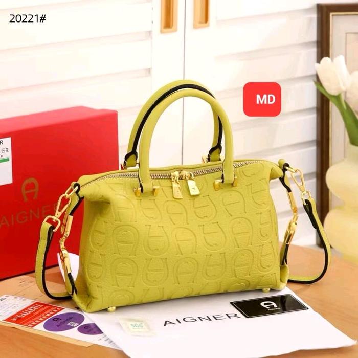 [1708] Tas Aigner Embos 170898 Wanita Bahan Kulit Ukuran 25x8x17cm - Selempang