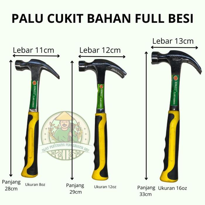 Palu Cukit/Palu Kambing Full Gagang Besi