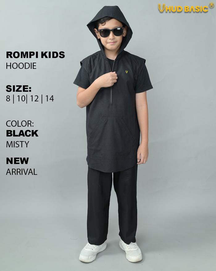 Uhud Basic - Rompi Hoodie Kids By Uhud Basic Berbahan Katun Soft Slub