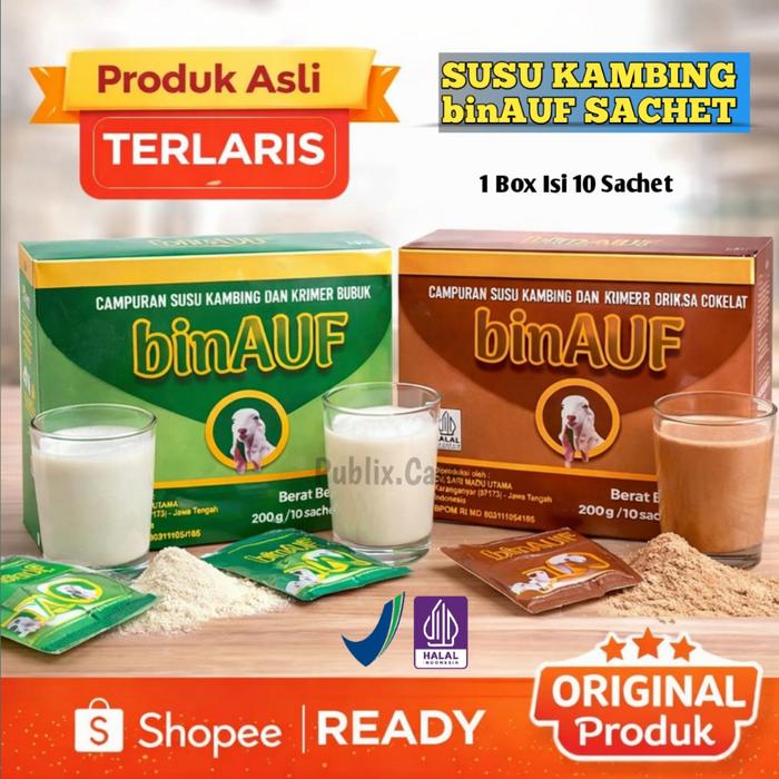 SUSU KAMBING ETAWA BINAUF 200G 10 SACHET ORIGINAL HALAL BPOM RI SUSU ETAWA BUBUK