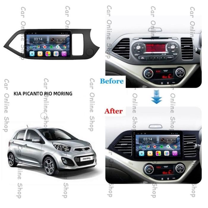 Frame Oem 2011 2017 Kia Picanto Head Unit Android 9 Inch Universal