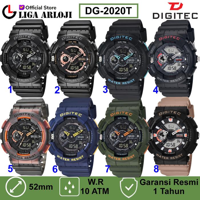 Digitec DA-2020T Jam Tangan Pria Double Time DA2020T 2020 2020T GA110