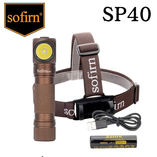 Sofirn SP40 Lampu Depan 1200lm LH351D 90CRI 18650 USB Lampu Depan Isi