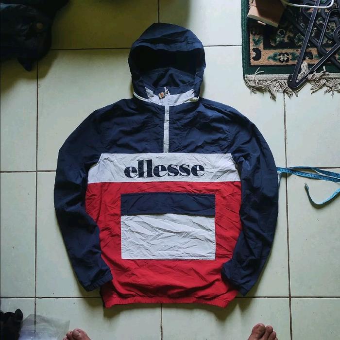 ellesse cagoule 3 tone colourblock jacket