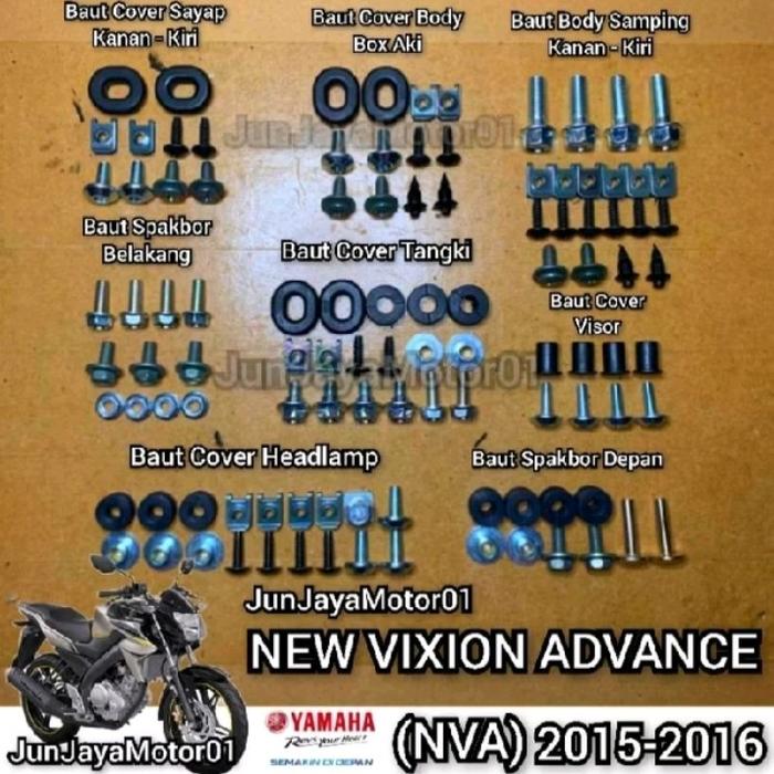 Baut Lengkap Fullset Body Yamaha Vixion NVA