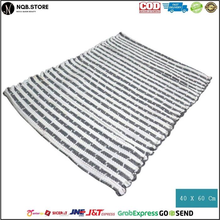 NQB - Keset Kain Tenun Rajut Anyam Doormat - Keset Kaki Kamar Mandi Dapur WC Kualitas Super - Foot M